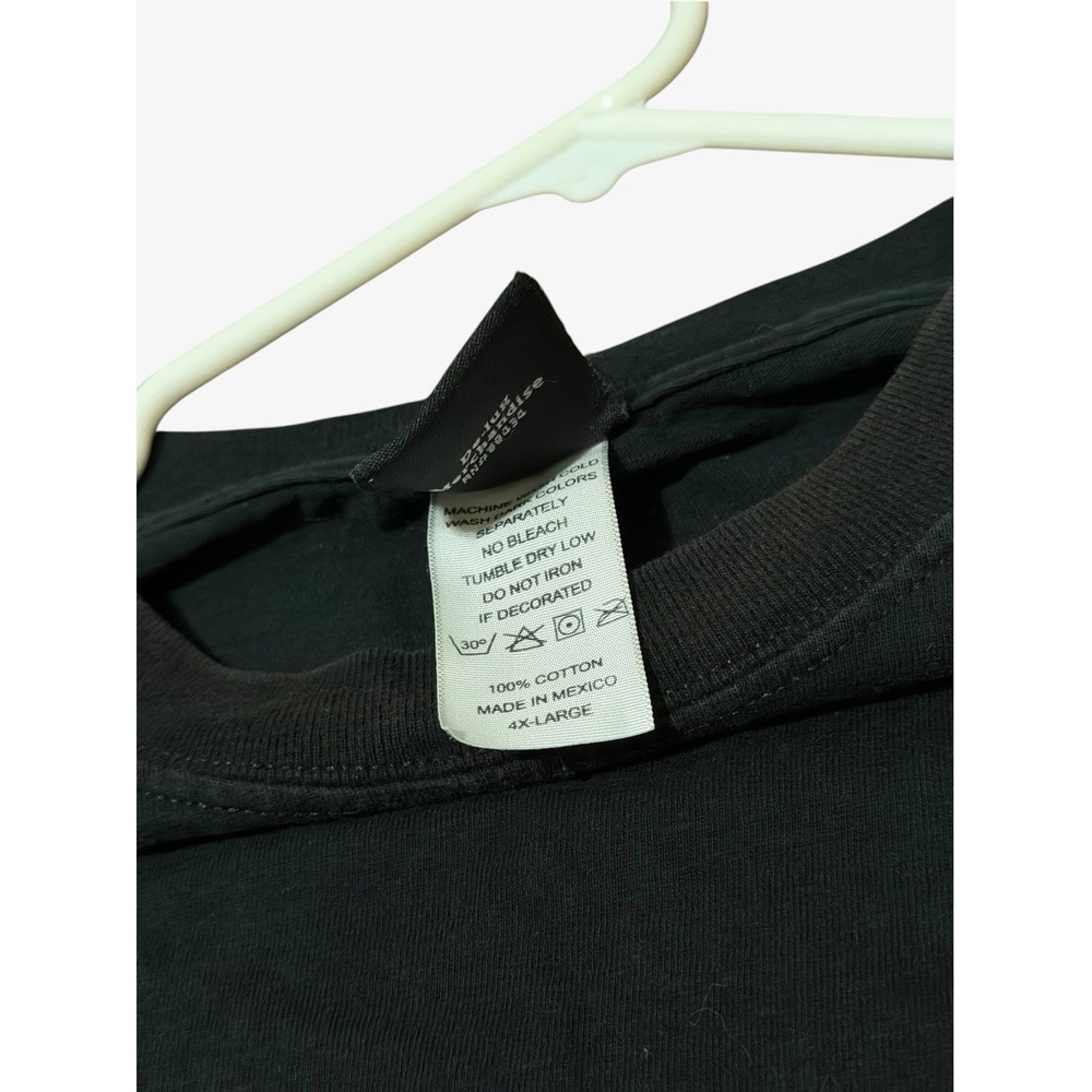Y2K Vintage Harley Davidson Flame Script Long Sleeve Pocket Shirt Black 4X - Picture 12 of 13